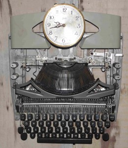 typewriter clock